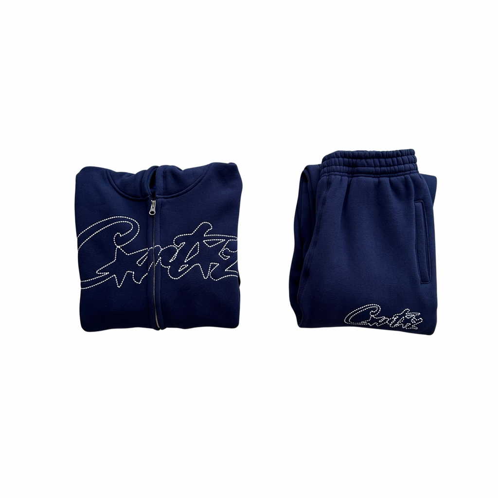 Corteiz Thick Stitch Allstarz Tracksuit Navy Blue