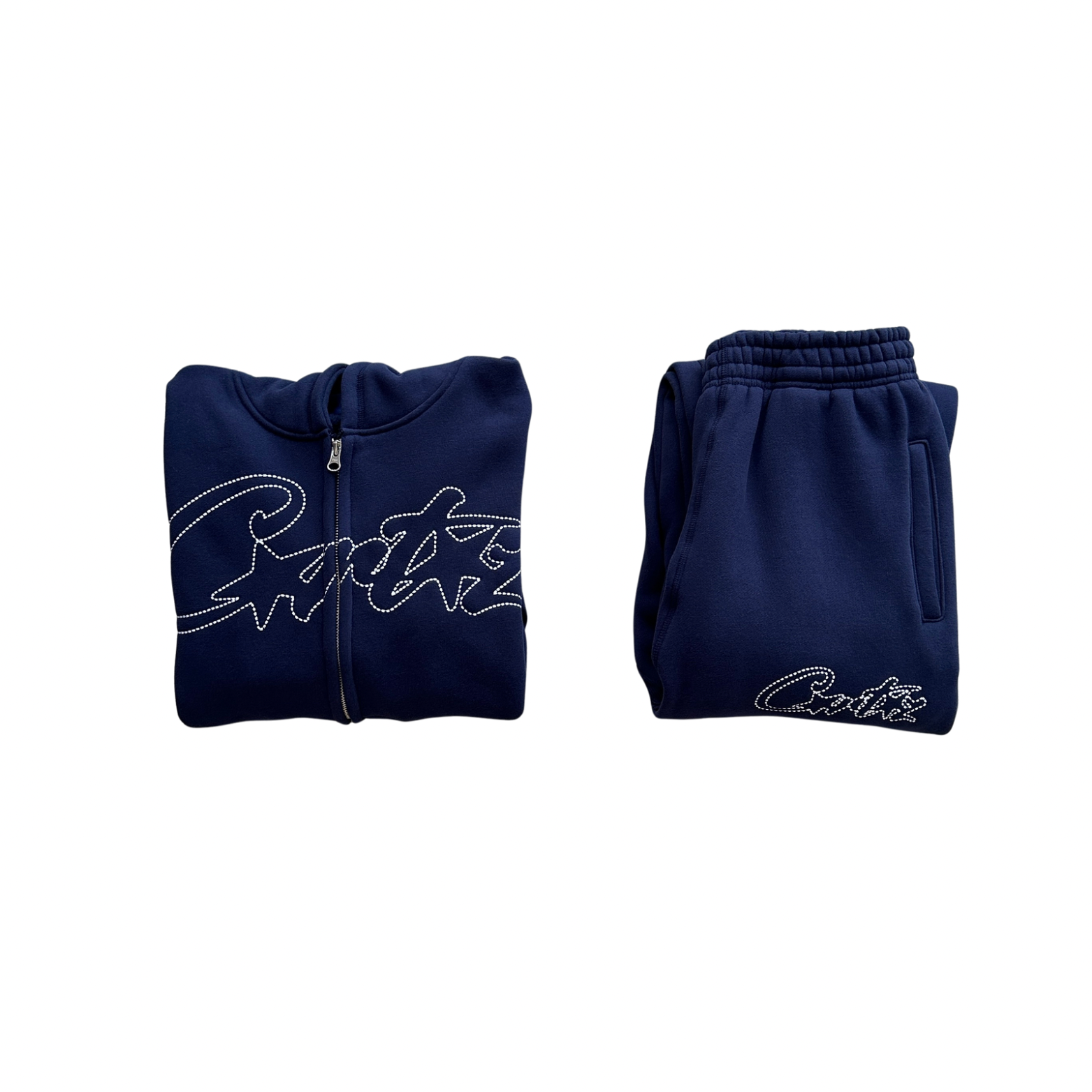 Corteiz Thick Stitch Allstarz Tracksuit Navy Blue
